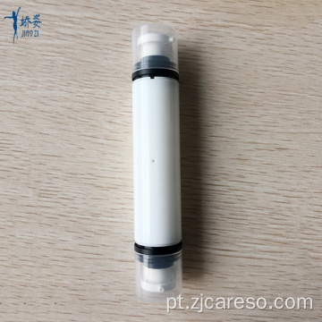 Garrafa Airless PP com bombas duplas 10 + 10ml